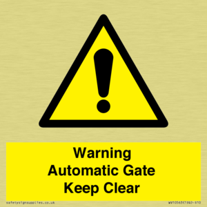 Warning Automatic Gate Keep Clear